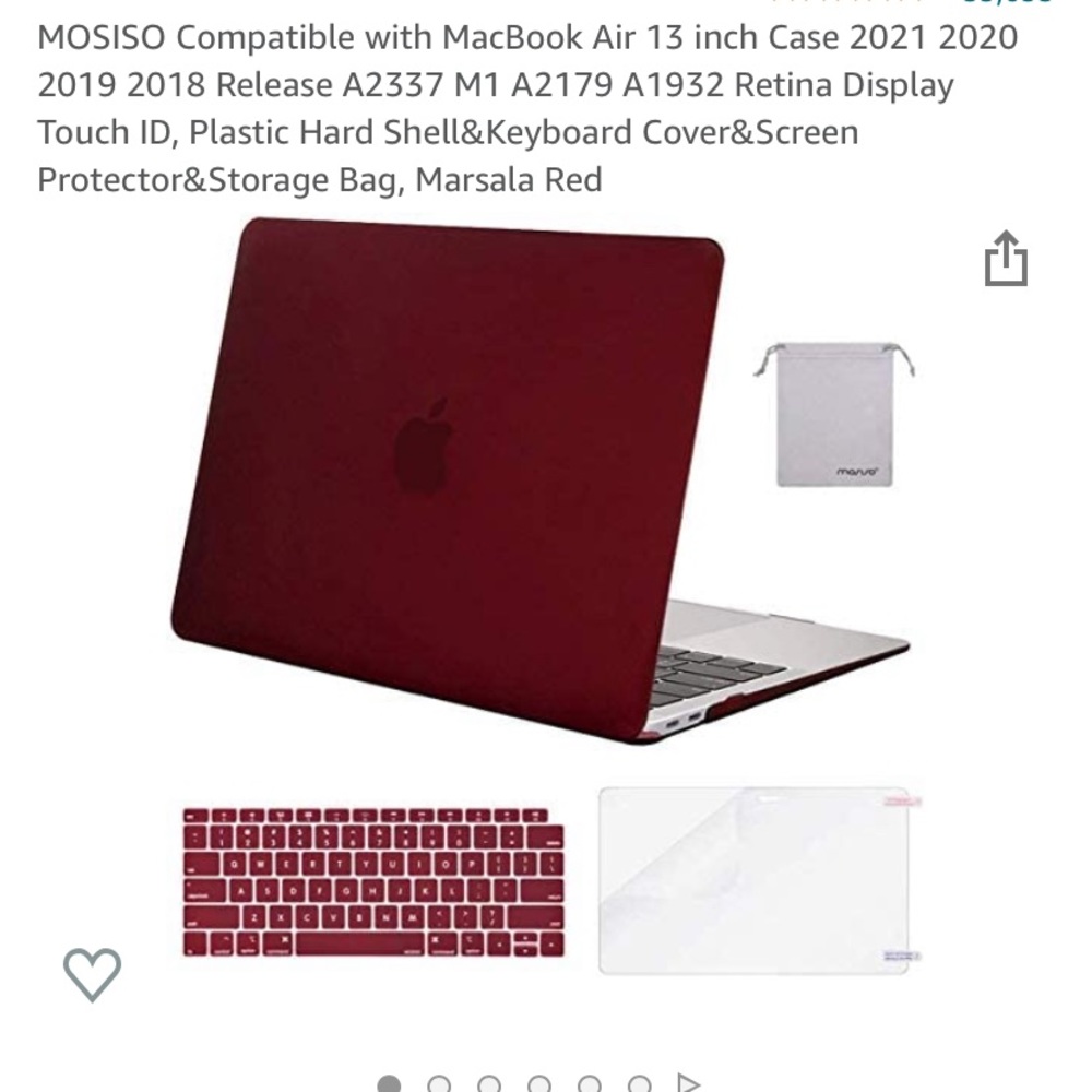 Burgundy Mosiso 13” MacBook Case